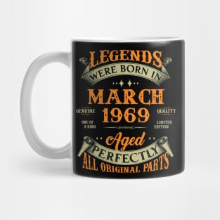 54th Birthday Gift Legends Born In March 1969 54 Years Old Mug